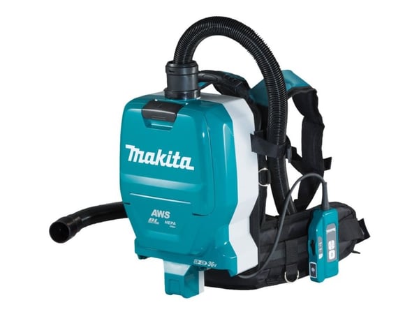 Makita DVC265ZXU, 85 W, Backpack vacuum, Kuiva, Pölypussi, 2 L, HEPA