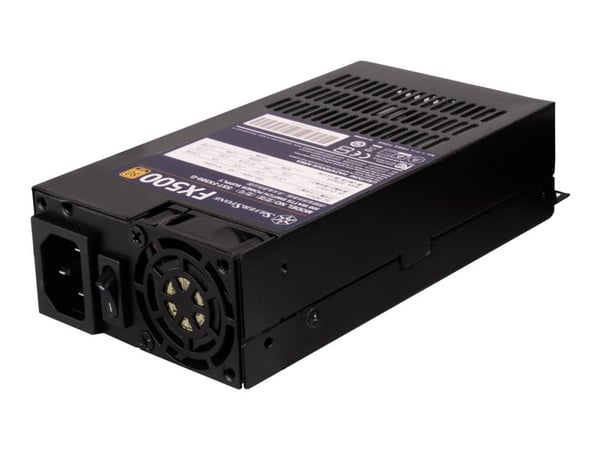 SilverStone FX500 - Strømforsyning (sisäinen) - ATX12V / Flex ATX - 80 PLUS Gold - AC 90-264 V - 500 Watt - aktiv PFC - lajittelu