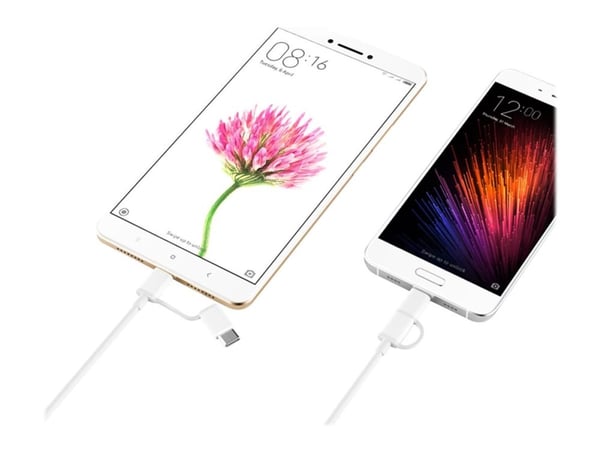 Xiaomi - USB-kabelsats - 2.4 A - 1 m - vit