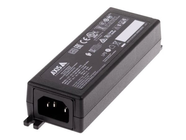 AXIS Midspan - Strøminjektor - AC 100-240 V - 30 watt - utgangskontakter: 1 - Europa - svart - for AXIS A1610, C1410, D3110, M4308, P1385, P3818, Q...