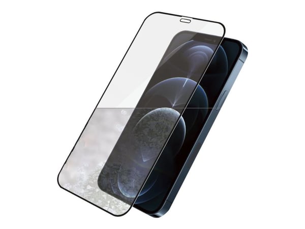 PanzerGlass™ | Case-Friendly - Skærmbeskytter för mobiltelefon - Edge-to-Edge passform - ramfarve sort | Apple iPhone 12 Pro Max
