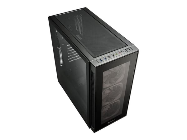Sharkoon TG6 RGB - Tower - ATX - sidepanel med vindu (herdet glass) - ingen strømforsyning - svart - USB/lyd