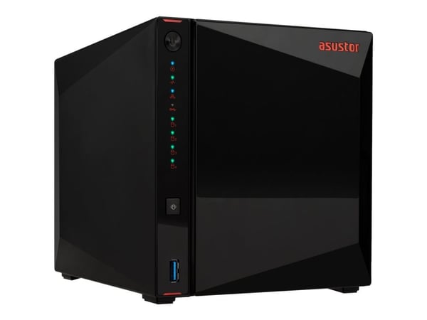 ASUSTOR Nimbustor 4 AS5304T - NAS-server - 4 brønner - SATA 6Gb/s - RAID RAID 0, 1, 5, 6, 10, JBOD - RAM 4 GB - 2.5 Gigabit Ethernet - iSCSI støtte