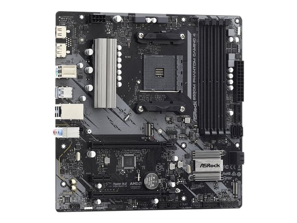 ASRock B550M Phantom Gaming 4 - Hovedkort - micro ATX - Socket AM4 - AMD B550 Chipset - USB 3.2 Gen 1 - Gigabit LAN - innbygd grafikk (CPU kreves) ...