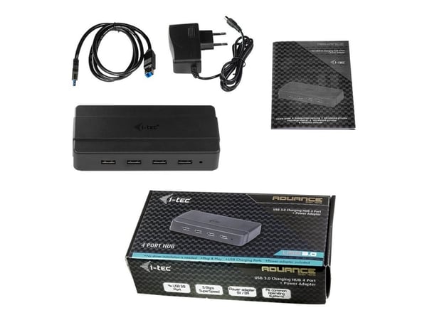 i-Tec USB 3.0 Charging HUB - Hub - 4 x SuperSpeed USB 3.0 - stasjonær