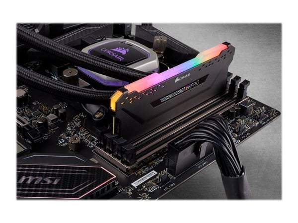 CORSAIR Vengeance RGB PRO - DDR4 - modul - 8 GB - DIMM 288-pin - 3200 MHz / PC4-25600 - CL16 - 1.35 V - ikke-bufret - ikke-ECC - svart