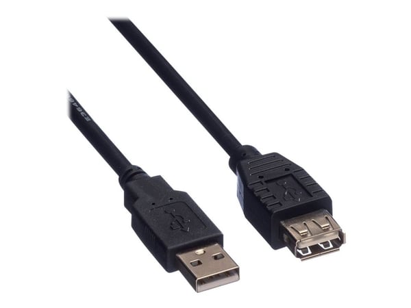Roline - USB-forlengelseskabel - USB (hann) til USB (hunn) - USB 2.0 - 3 m - svart