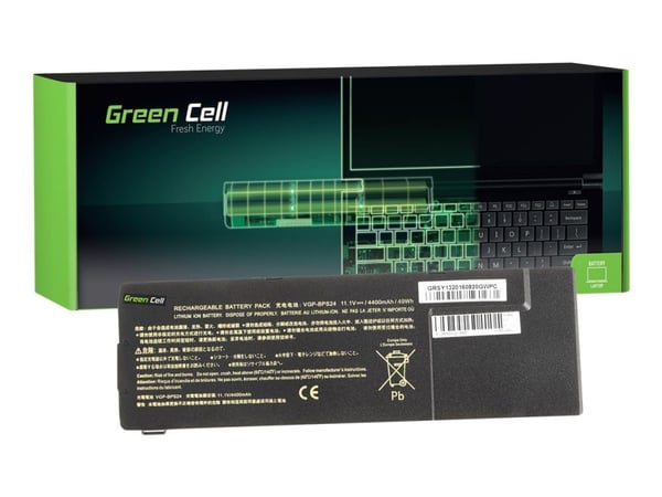 Green Cell - Batteri til bærbar PC (tilsvarer: Sony VGP-BPS24) - litiumion - 6-cellers - 4400 mAh - svart - for Sony VAIO S Series SVS13117, SVS131...
