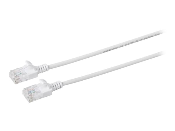 MicroConnect - Nettverkskabel - RJ-45 (hann) til RJ-45 (hann) - 25 cm - 3.6 mm - UTP - CAT 6a - halogenfri, uten hindringer, flertrådet - hvit