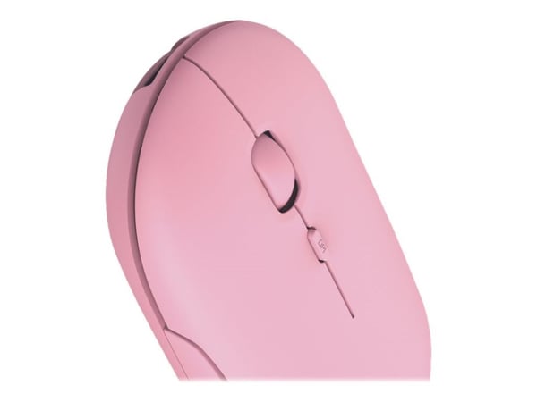 Trust Puck, Molempikätinen, Optinen, RF Wireless + Bluetooth, 1600 DPI, Vaaleanpunainen