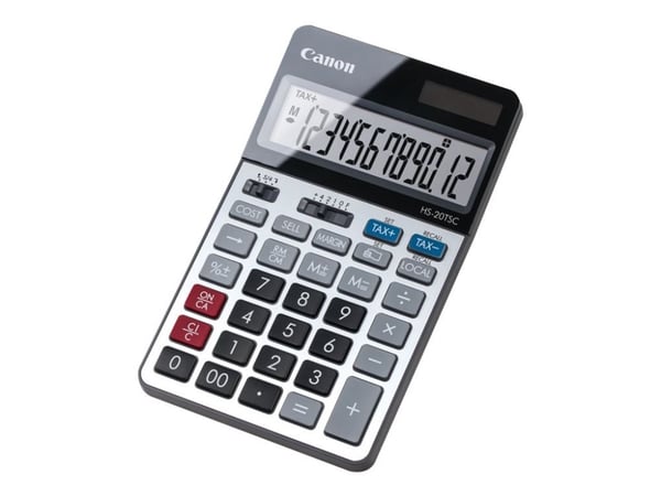 Canon HS-20TSC - Skrivebordskalkulator - 12 sifre - solpanel, batteri