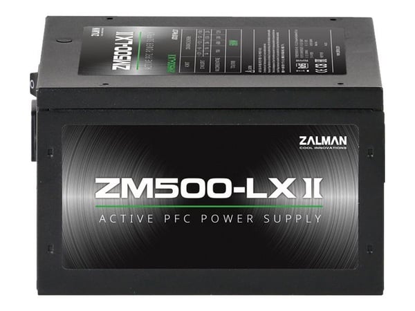 ZALMAN ZM500-LXII - Strømforsyning (intern) - ATX12V 2.31 - AC 200-240 V - 500 watt - aktiv PFC