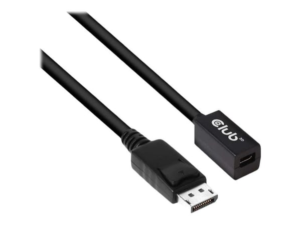 Club 3D - DisplayPort-forlengelseskabel - Mini DisplayPort (hunn) til DisplayPort (hann) - DisplayPort 1.4 - 1 m - 8K-støtte