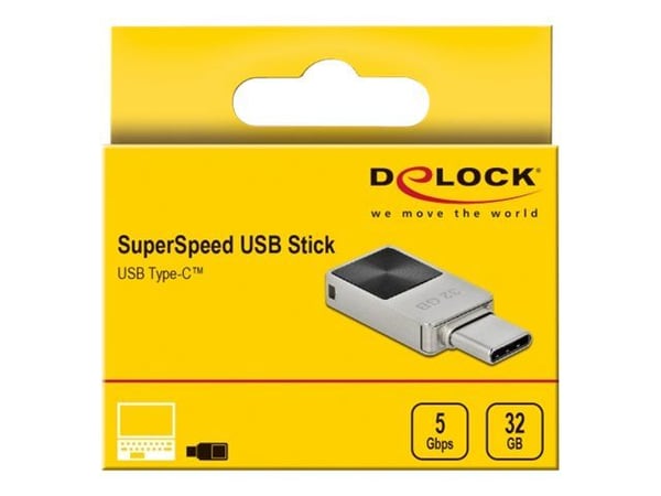 Delock Mini Memory Stick - USB-flashstasjon - 32 GB - USB-C 3.2 Gen 1