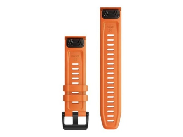 Garmin QuickFit - Klokkestropp for smart armbåndsur - gløroransje - for fenix 5X Plus; fenix 6X Pro, Pro Solar, Sapphire; Tactix Delta, Delta - Sol...