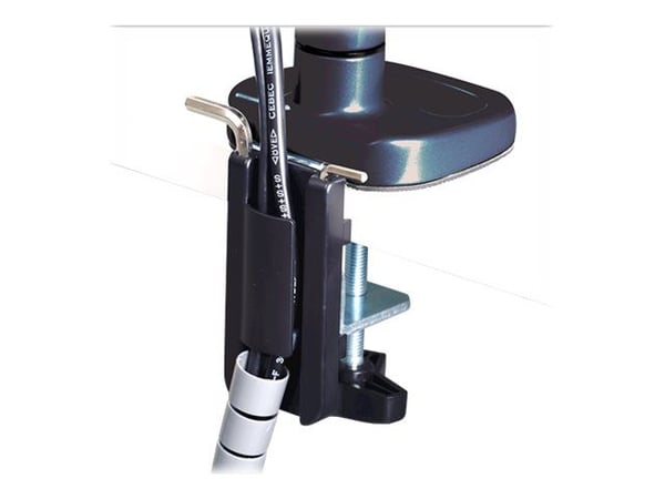 Fellowes - Monteringssett - justerbare dobbeltarmer - for 2 skjermer - metall - svart, RAL 9017 - skjermstørrelse: 10"-39" - klemmemonterbar, malje...