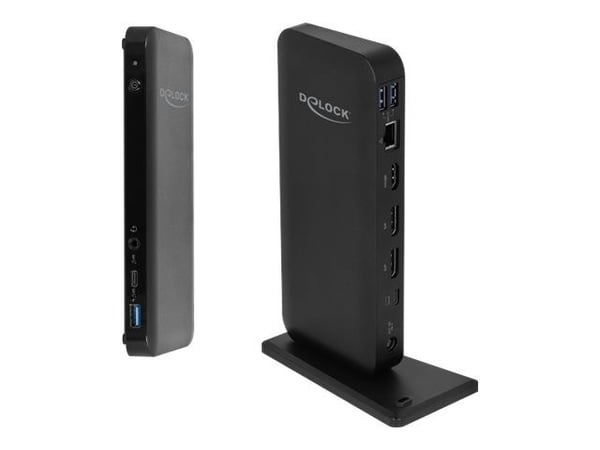 Delock USB Type-C DP 1.4 Docking Station 4K - Dokkingstasjon - USB-C 3.2 Gen 2 - HDMI, DP - 1GbE - 85 watt