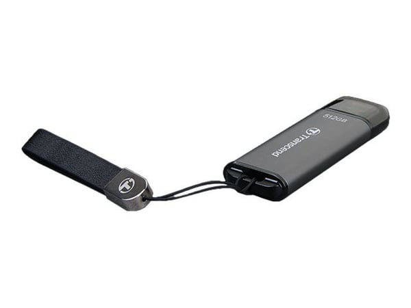 Transcend JetFlash 920 - USB flash-enhet - 512 GB - USB 3.2 Gen 1 - rymdgrå