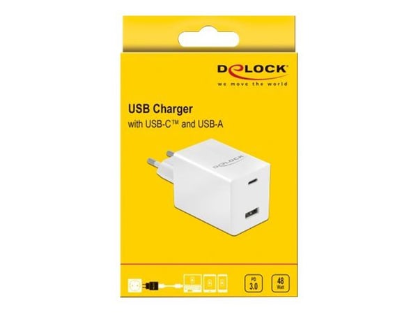 DeLOCK 41448, Sisätila, AC, 20 V, Valkoinen