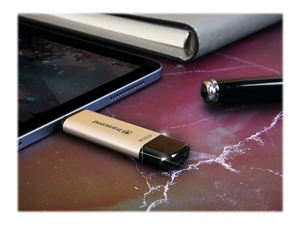 Transcend JetFlash 930C - USB-muistitikku - 512 Gt - USB 3.2 Gen 1 / USB-C - kultainen