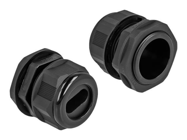 DeLOCK 60389, Musta, Muovi, 2 kpl, PG29, 2,25 cm, IP68