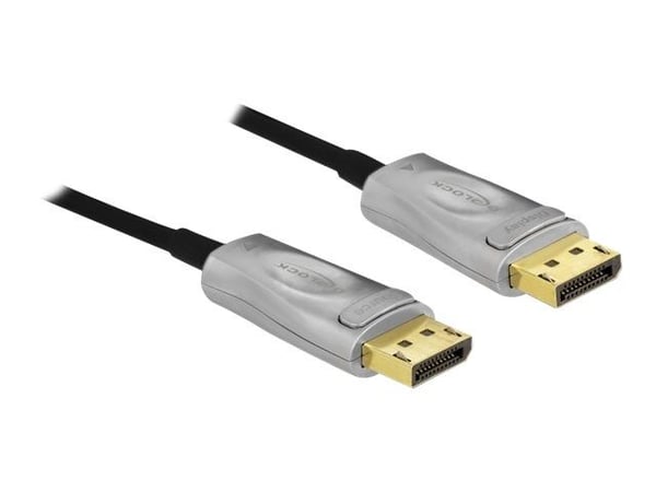 DeLOCK - DisplayPort-kaapeli - DisplayPort (M) - DisplayPort (M) - DisplayPort 1.4 - 15.0m - tukee 8K UHD (7680 x 4320) - musta (85886)