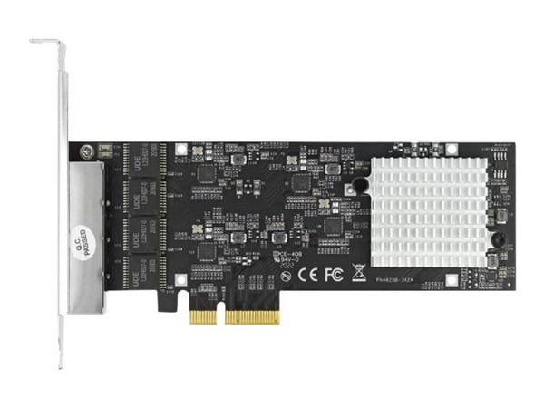 Delock - Nettverksadapter - PCIe 2.1 x4 - 10M/100M/1G/2,5 Gigabit Ethernet x 4