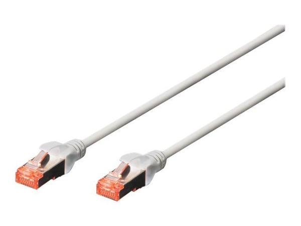 DIGITUS Professional - Koblingskabel - RJ-45 (hann) til RJ-45 (hann) - 15 m - SFTP, PiMF - CAT 6 - IEEE 802.3 - med støvel, halogenfri, uten hindri...