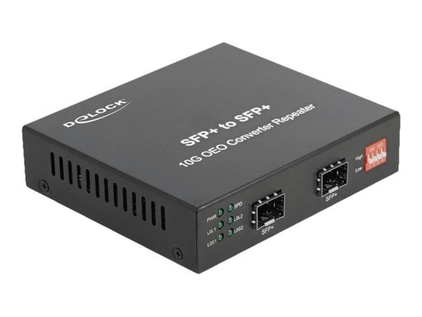 Delock Media Converter 10GBase-R SFP+ to SFP+ - Medieomformer - 10GbE - 10GBase-R - SFP+ / SFP+