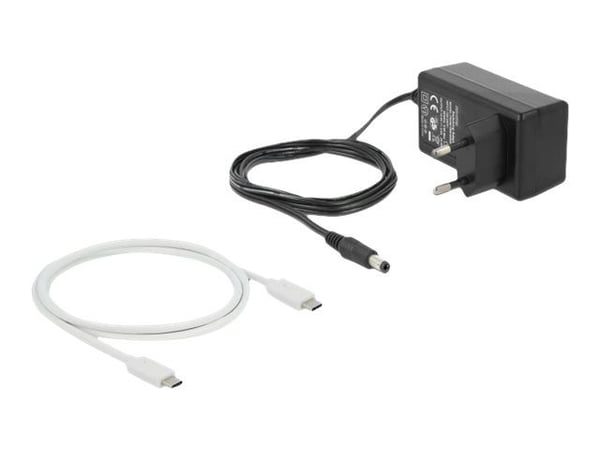 Delock - HDD-dokkestasjon - brønner: 2 - M.2 - M.2 NVMe Card - USB 3.2 (Gen 2) - hvit