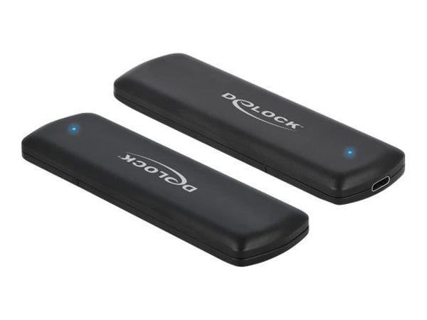 DeLOCK 42633, SSD-kotelo, M.2, PCI Express, SATA, 10 Gbit/s, USB-liitettävyys, Musta