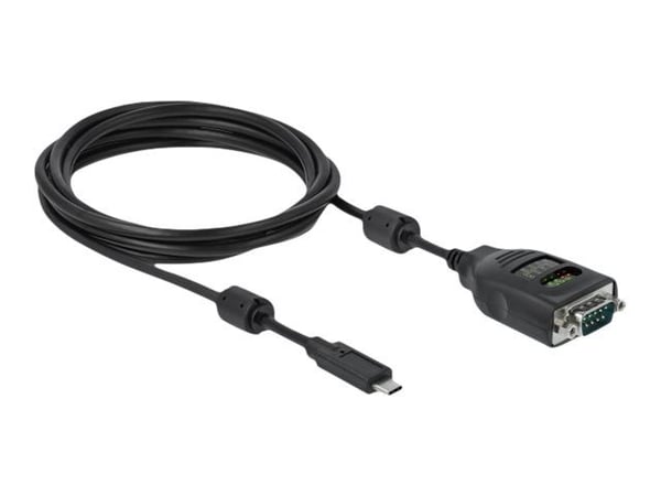 Delock - Seriell adapter - USB-C - RS-232 x 1 - svart