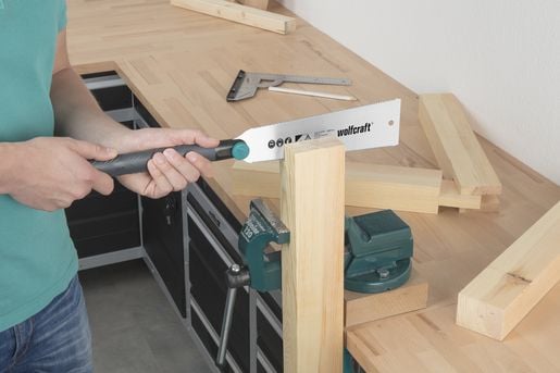 wolfcraft GmbH 6951000, Japansk sag, Plast, Tre, Sort, Rustfritt stål, Sort, 24 cm
