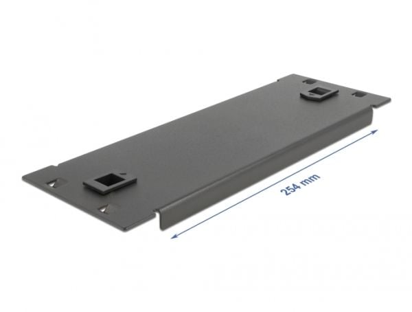 Delock - Dekkepanel for rackavskjerming - svart - 2U - 10"