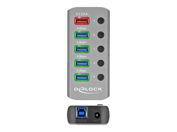Delock - Hub - 4 x USB 3.2 Gen 1 - stasjonær