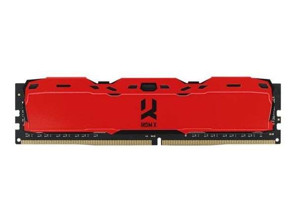 GOODRAM IRDM X - DDR4 - sett - 16 GB: 2 x 8 GB - DIMM 288-pin - 3200 MHz / PC4-25600 - CL16 - 1.35 V - ikke-bufret - ikke-ECC - rød