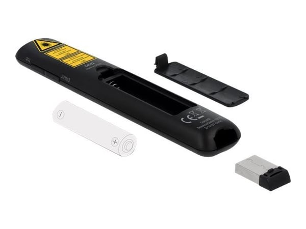 Delock - Presentasjonsfjernstyring - 5 knapper - RF - svart