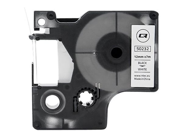 Qoltec - Svart på hvitt - Rull (1,2 cm x 7 m) 1 kassett(er) merketape - for DYMO LabelMANAGER 210D, 280, 360D, 420P, 500TS, PnP, Wireless PnP; DYMO...