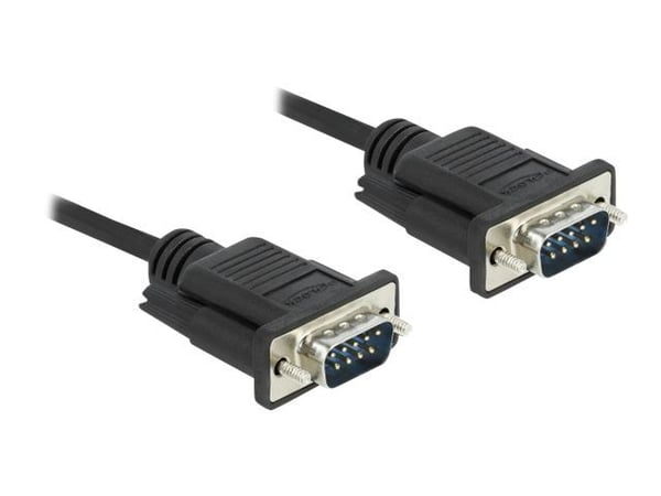 Delock - Seriell kabel - DB-9 (hann) til DB-9 (hann) - 4 m - tommelskruer - svart