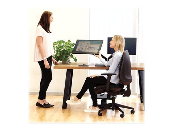 Fellowes - Monteringssett - justerbare dobbeltarmer - for 2 skjermer - metall - svart, RAL 9017 - skjermstørrelse: 10"-39" - klemmemonterbar, malje...