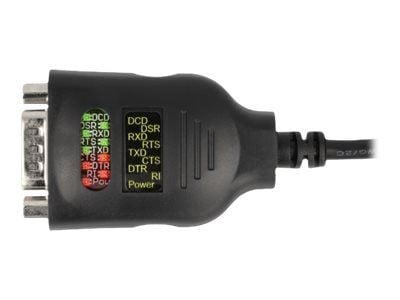 Delock - Seriell adapter - USB-C - RS-232 x 1 - svart