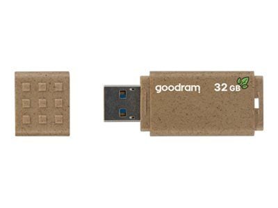 GOODRAM UME3 - USB-flashstasjon - 32 GB - USB 3.0 - mørk beige