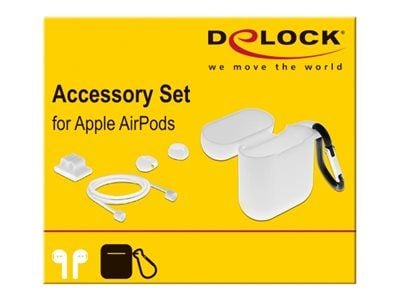 Delock - Tilbehørssett for virkelig trådløse øretelefoner - hvit - for Apple AirPods (1. generasjon, 2. generasjon)