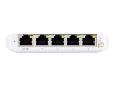 Ubiquiti UniFi Switch USW Flex Mini - Switch - smart - 4 x 10/100/1000 + 1 x 10/100/1000 (PoE+) - stasjonær - PoE+ (en pakke 3)