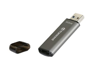 Transcend JetFlash 920 - USB flash-enhet - 512 GB - USB 3.2 Gen 1 - rymdgrå
