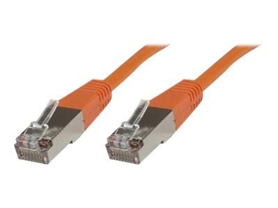 MicroConnect - Verkkokaapeli - RJ-45 (han) til RJ-45 (han) - 25 cm - 6 mm - SFTP - CAT 6 - halogenfri, rund, strenget - oranssi