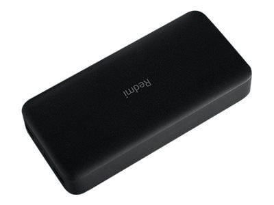 Xiaomi Redmi - Power bank - 20000 mAh - 74 Wh - 18 watt - 3.6 A - Fast Charge - 2 utdatakontakter (USB) - svart
