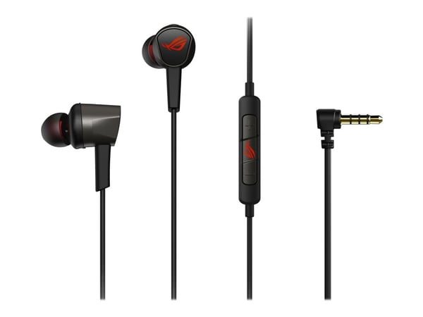 ASUS ROG Cetra II Core - Ørepropper med mikrofon - i øret - kablet - 3,5 mm jakk - svart, rød