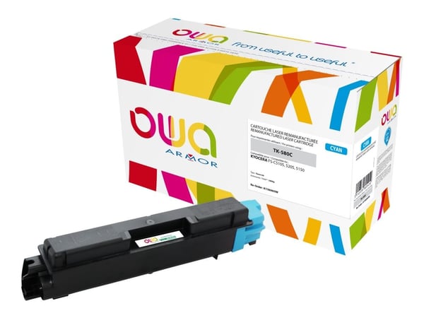 OWA - Cyan - kompatibel - tonerkassett (alternativ för: Kyocera TK-580C) - för Kyocera ECOSYS P6021cdn, P6021cdn/KL3; FS-C5150DN, C5150DN/KL3
