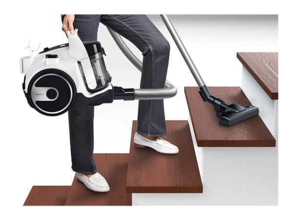 Bosch GS 05 BGS05A222 - Støvsuger - kanister - uten pose - hvit/svart